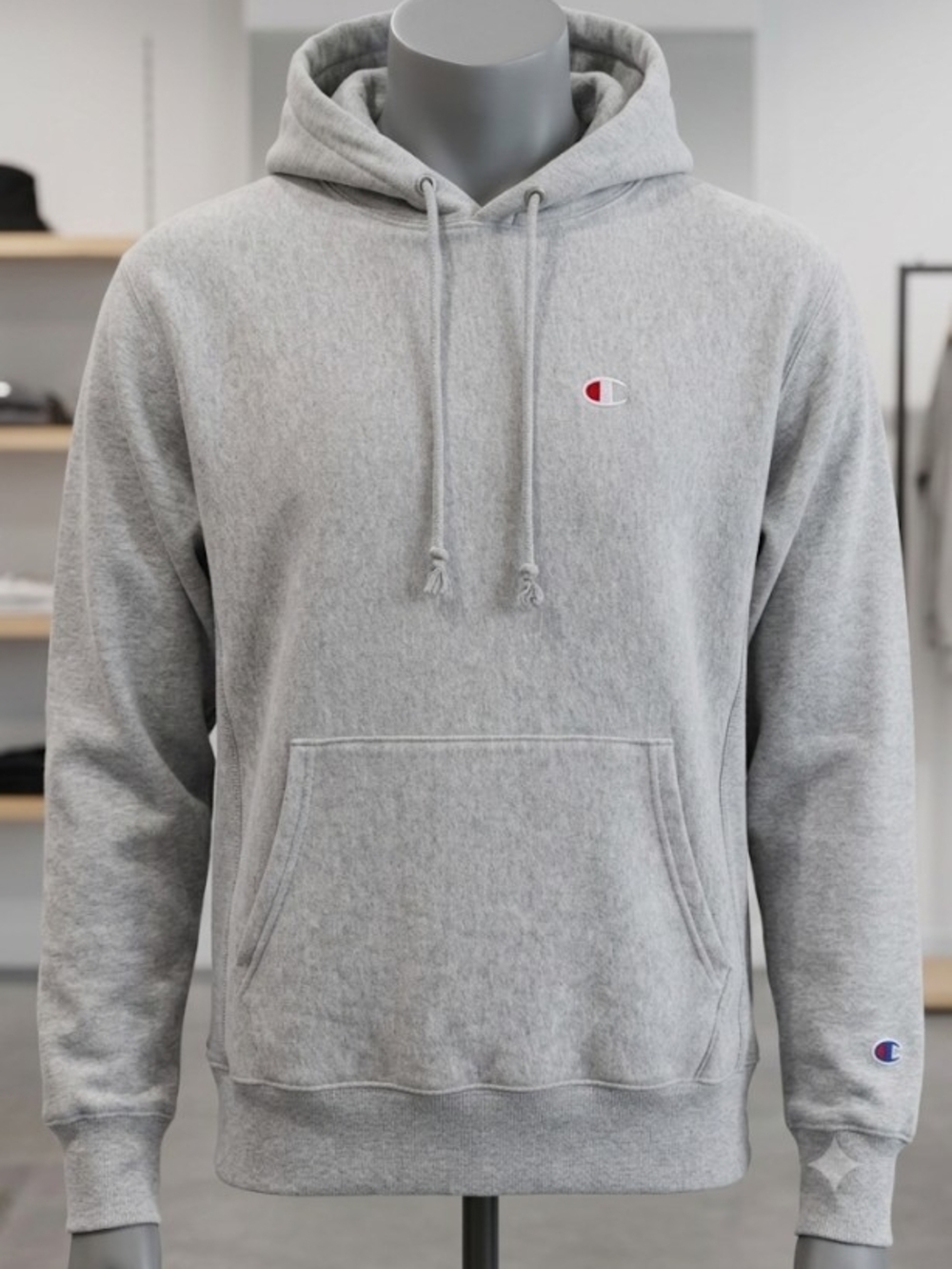 Champion Heather Grey Hooded Pullover Men's (Sz L) Athletic Athleisure Capsule